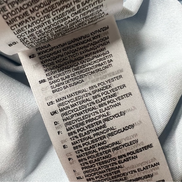 Adidas Allover Print 3 Stripe Logo Golf Polo in Blue - Picture 6 of 7